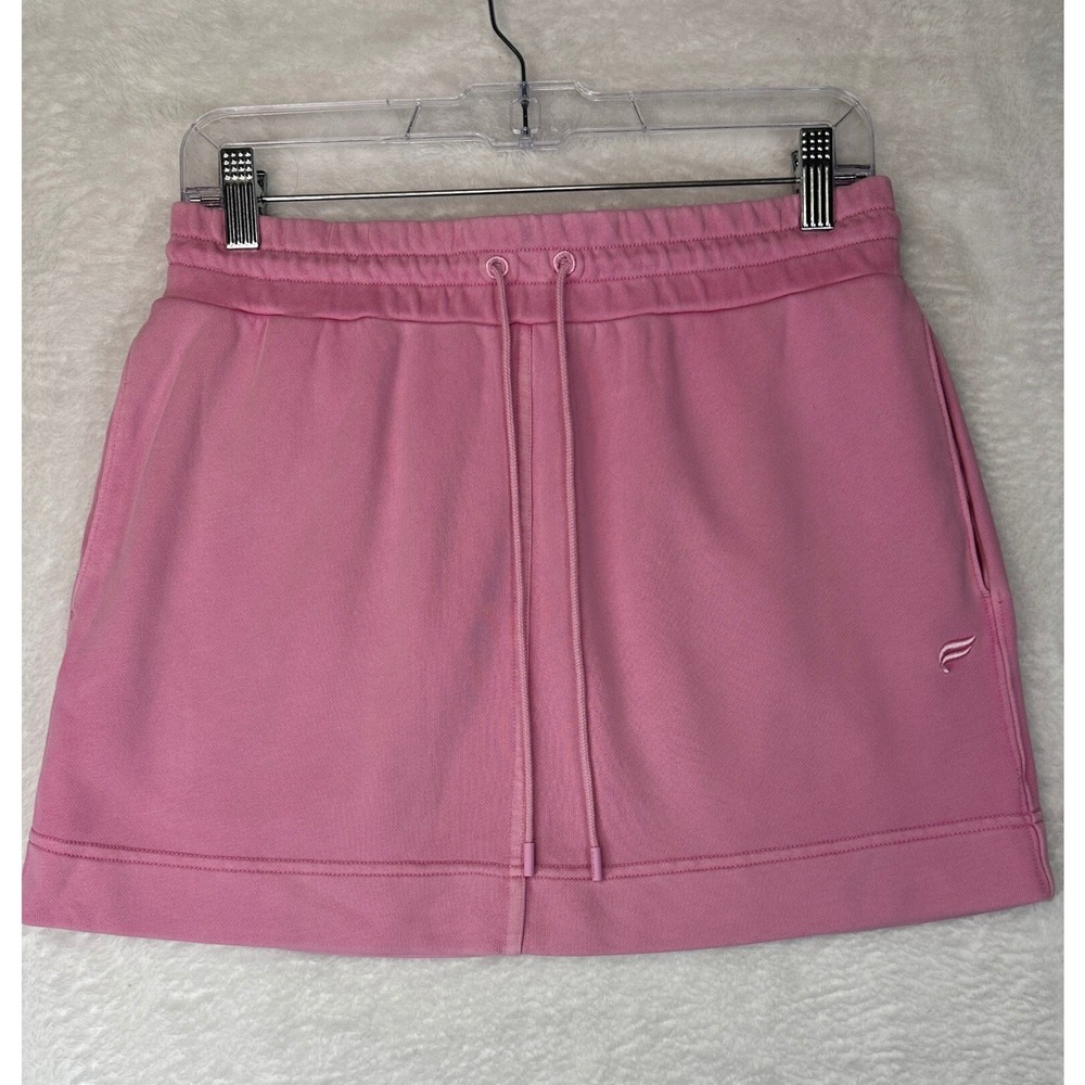 Fabletics Skirt Womens M Pink Drawstring Pockets Sweatshirt Material